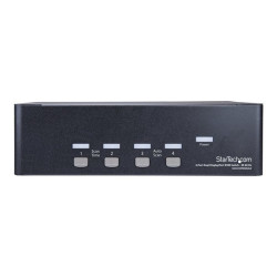 StarTech.com Switch KVM a 4 porte per Dual DisplayPort - 4k 60Hz - Switch KVM / audio / USB - 4 x KVM / audio / USB - 1 utente 