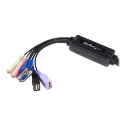 StarTech.com Switch KVM cavo VGA USB 2 porte con audio - Switch KVM / audio - 2 x KVM / audio - 1 utente locale - desktop