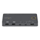 StarTech.com Switch KVM ibrido HDMI + USB-A e USB-C a 2 porte - Monitor singolo HDMI 2.0 4K 60Hz - Switch KVM compatto per desk