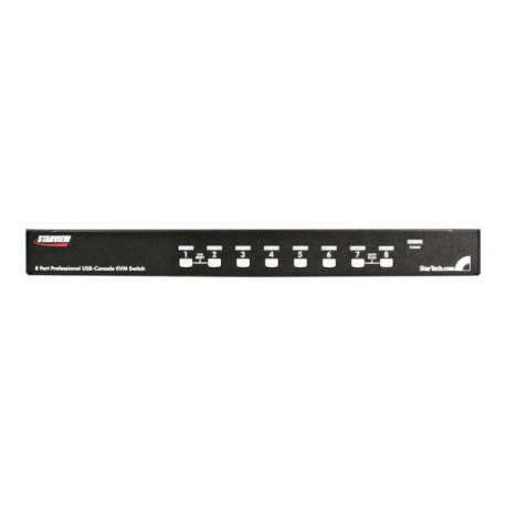 StarTech.com Switch KVM USB PS/2 a 8 porte montabile a rack 1U, con OSD - Switch KVM - 8 x KVM port(s) - 1 utente locale - desk