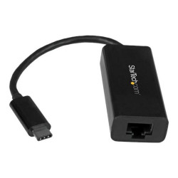 StarTech.com USB C to Gigabit Ethernet Adapter - Black - USB 3.1 to RJ45 LAN Network Adapter - USB Type C to Ethernet (US1GC30B