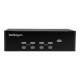 StarTech.com Switch Commutatore a 4 porte - KVM USB 2.0 a doppio VGA con Hub USB a 2 porte e 3,5mm audio - Switch KVM / audio /