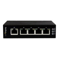 StarTech.com Switch di rete Commutatore Industriale Gigabit Ethernet a 5 porte non gestito - Guide DIN / Montabile a parete - S