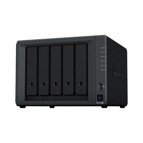 Synology Disk Station DS1522+ - Server NAS - 5 alloggiamenti - SATA 6Gb/s - RAID RAID 0, 1, 5, 6, 10, JBOD - RAM 8 GB - Gigabit