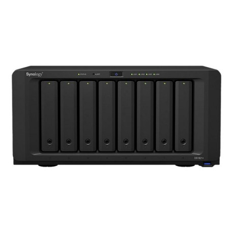 Synology Disk Station DS1821+ - Server NAS - 8 alloggiamenti - SATA 6Gb/s - RAID 0, 1, 5, 6, 10, JBOD - RAM 4 GB - Gigabit Ethe