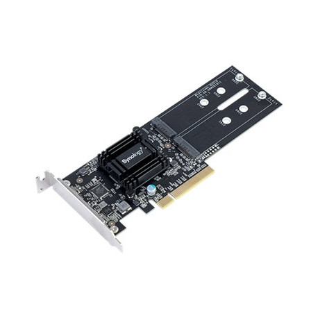 Synology M2D18 - Adattatore vano unità di memorizzazione - slot d'espansione per 2 x M.2 - M.2 Card - PCIe 2.0 x8