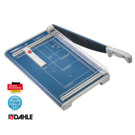 Taglierina a leva 533 - 45 x 28,5 cm - 340 mm (A4) - 15 fogli - blu - Dahle