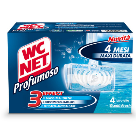 Tavoletta Profumoso Ocean Fresh - WC Net - 4 gabbiette da 34 gr