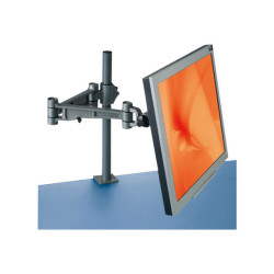 Tecnostyl PMC195 - Kit montaggio (braccio snodato, morsetto per montaggio su scrivania) - per display LCD - grigio - dimensione