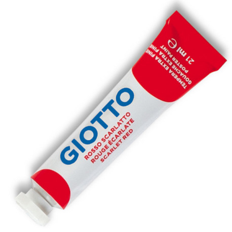 Tempera Tubo 7 - 21ml - rosso scarlatto - Giotto