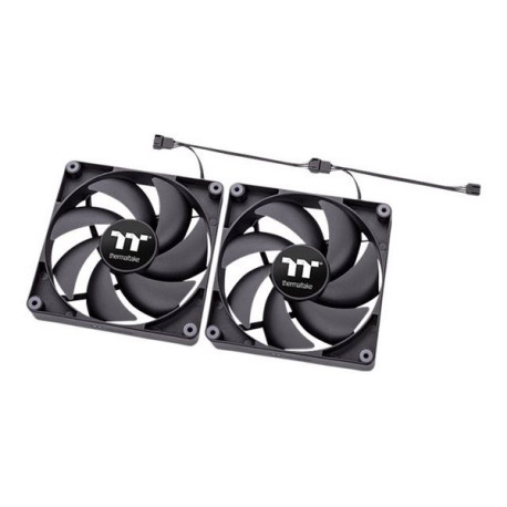 Thermaltake CT140 - Ventilatore per cabinet - 140 mm - nero (pacchetto di 2)