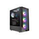 Thermaltake View 200 TG ARGB - Mid tower - ATX - pannello laterale finestrato (vetro temperato) - senza alimentazione (PS/2) - 