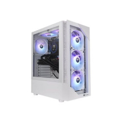 Thermaltake View 200 TG Snow ARGB - Mid tower - ATX - pannello laterale finestrato (vetro temperato) - senza alimentazione (ATX