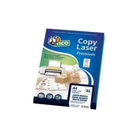 Tico Copy Laser Premium - Adesivo permanente - bianco - 76.2 x 46.4 mm - 144 g/m² - 1200 etichette (100 foglio(i) x 12) etichet