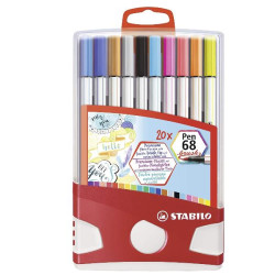 CF20 STABILO PEN68 BRUSH ASSORTITI COLOR PARADE SENZA NEON