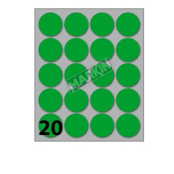 CF200 ETICHETTE ROTONDE 27MM VERDE