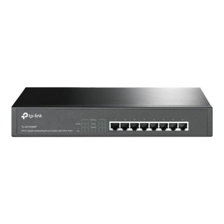 TP-Link TL-SG1008MP - Switch - unmanaged - 8 x 10/100/1000 (PoE+) - desktop, montabile su rack - PoE+ (126 W)