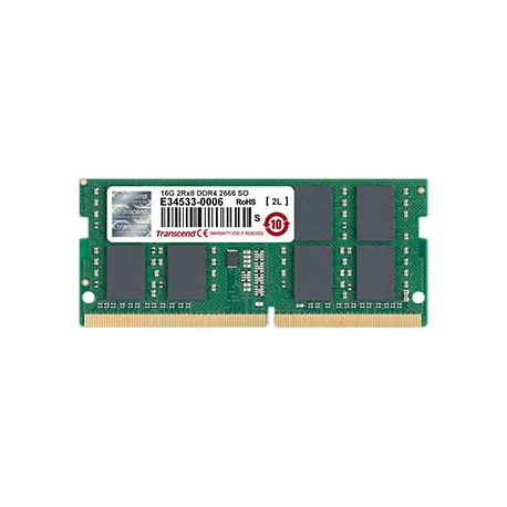 Transcend - DDR4 - modulo - 16 GB - SO DIMM 260-pin - 2666 MHz / PC4-21300 - CL19 - 1.2 V - senza buffer - non ECC - per Intel 