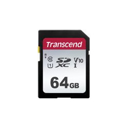 Transcend 300S - Scheda di memoria flash - 64 GB - Video Class V10 / UHS-I U1 / Class10 - UHS-I SDXC