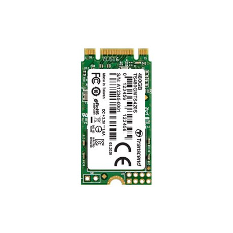 Transcend 420S - SSD - 480 GB - interno - M.2 2242 - SATA 6Gb/s