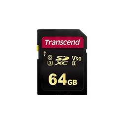 Transcend 700S - Scheda di memoria flash - 64 GB - Video Class V90 / UHS-II U3 / Class10 - UHS-II SDXC