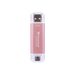 Transcend ESD310P - SSD - 1 TB - esterno (portatile) - USB 3.2 Gen 2x1 (USB-C connettore) - rosa