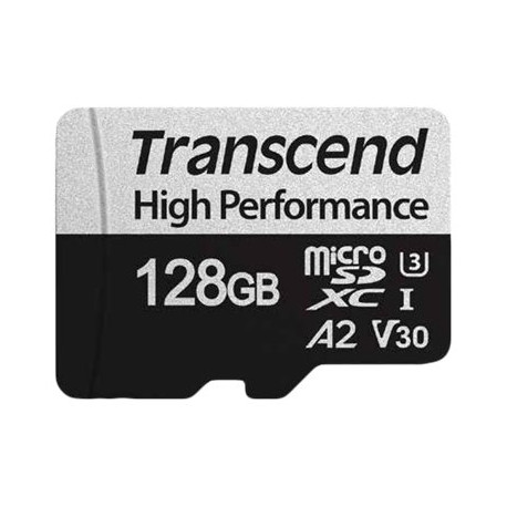 Transcend High Performance 330S - Scheda di memoria flash - 128 GB - A2 / Video Class V30 / UHS-I U3 - UHS-I microSDXC