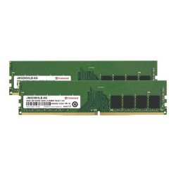 Transcend JetRAM - DDR4 - kit - 16 GB: 2 x 8 GB - DIMM 288-PIN - 3200 MHz / PC4-25600 - CL22 - 1.2 V - senza buffer - non ECC