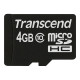 Transcend Premium - Scheda di memoria flash - 4 GB - Class 10 - 133x - microSDHC