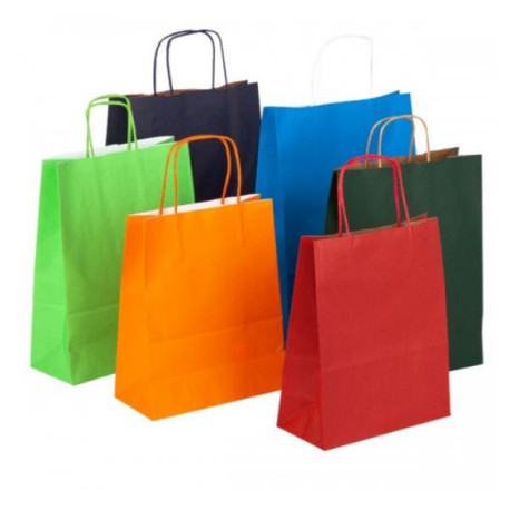 CF25 SHOPPER CARTA JOLLY COLORATI ASSORTITI FORMATO 32 X 13 X 42 CM