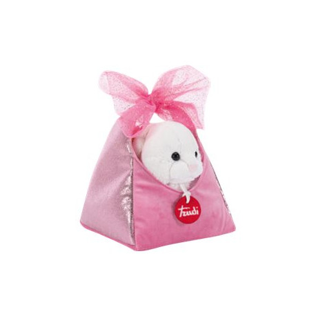 Trudi - Bunny Bag with Bow - bianco, rosa