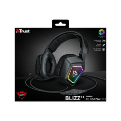 Trust Gaming GXT 450 Blizz RGB - Cuffie con microfono - dimensione completa - cablato - USB