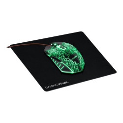 Trust Gaming GXT 783X - Mouse - 6 pulsanti - cablato - USB-A - nero - con mouse pad