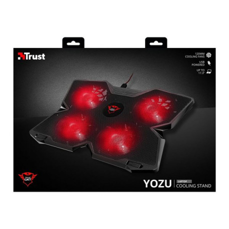 Trust GXT 278 - Supporto notebook - con 4 ventole di raffreddamento - 17.3"