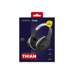 Trust GXT 391 Thian - Cuffie con microfono - dimensione completa - 5,8 GHz - senza fili, cablato - jack 3,5 mm, USB-A - nero