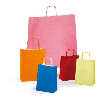 CF25SHOPPER 26X12X36 TINTA UNITA ASSORTITI VERDE LIMONE LILLA ARANCIO ROSSO AVORIO