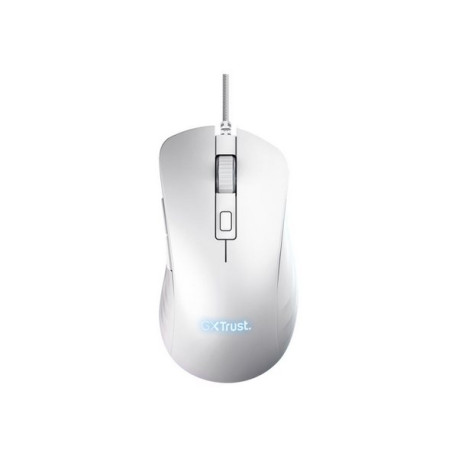 Trust GXT 924W YBAR+ - Mouse - per destrorsi - ottica - 6 pulsanti - cablato - USB - bianco