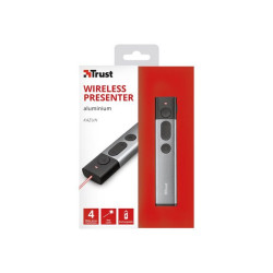 Trust Kazun Aluminium Wireless Presenter - Telecomando presentazioni - 4 pulsanti - RF