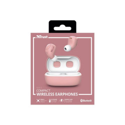 Trust Nika Compact - True wireless earphones con microfono - in-ear - Bluetooth - rosa