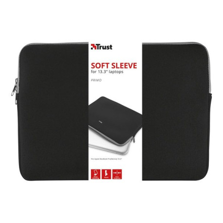 Trust Primo Soft - Custodia per notebook - 13.3" - nero