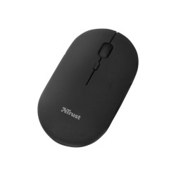 Trust Puck - Mouse - per destrorsi e per sinistrorsi - ottica - 4 pulsanti - senza fili - Bluetooth, 2.4 GHz - ricevitore wirel