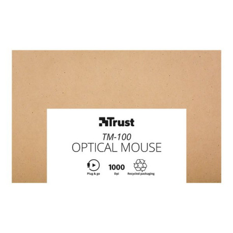 Trust TM-100 - Mouse - per destrorsi e per sinistrorsi - ottica - 3 pulsanti - cablato - USB