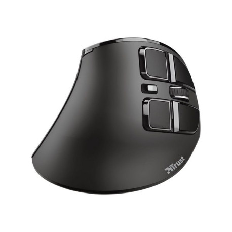 Trust Voxx - Mouse verticale - ergonomico - per destrorsi - ottica - 9 pulsanti - senza fili - Bluetooth, 2.4 GHz - ricevitore 