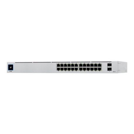 Ubiquiti UniFi Switch USW-24-POE - Switch - gestito - 24 x 10/100/1000 (16 PoE+) + 2 x Gigabit SFP - desktop, montabile su rack