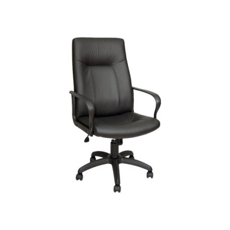 UNISIT ERIDANUS P - Sedia - executive - braccioli - a forma di D - girevole - nylon, vera pelle smerigliata - nero