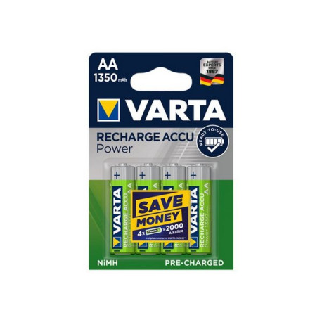 Varta - Batteria tipo AA - NiMH - (ricaricabili) - 1350 mAh (pacchetto di 4)