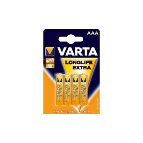 Varta Longlife Extra - Batteria 4 x AAA - Alcalina