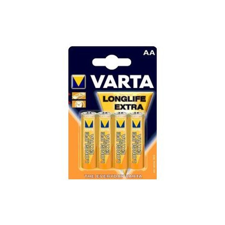 Varta Longlife Extra - Batteria 4 x tipo AA - Alcalina