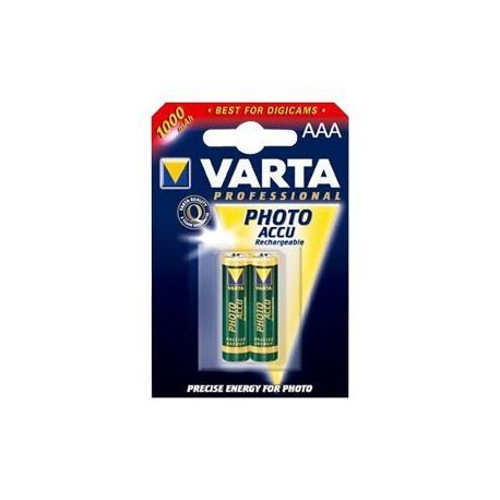 Varta Professional Photo Accu - Batteria 2 x AAA - NiMH - (ricaricabili) - 1000 mAh