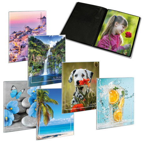 Album portafoto a busta saldato - assortiti - 17 x 21cm - contiene fino a 24 foto da 14,5 x 20cm - Lebez